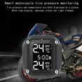 thumbnail image 2 of Sistema inalámbrico de monitoreo de presión de neumáticos para motocicleta, TPMS con carga USB para motocicleta con 2 sensores externos, pantalla LCD digital TPMS para motocicleta de dos ruedas, 2 of 5