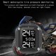 thumbnail image 2 of Sistema inalámbrico de monitoreo de presión de neumáticos para motocicleta, TPMS con carga USB para motocicleta con 2 sensores externos, pantalla LCD digital TPMS para motocicleta de dos ruedas, 2 of 5