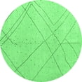 thumbnail image 1 of Ahgly Company Indoor Round Oriental Emerald Green Modern Area Rugs, 8' Round, 1 of 4