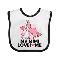 Inktastic My Mimi Loves Me Llama Girls Baby Bib