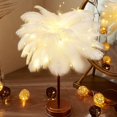 thumbnail image 5 of Lampe de table à Plumes LED avec Télécommande, Décoration Maison Nordique Moderne, Lampe de table, 5 of 5