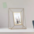 thumbnail image 4 of Elodie Fityle 6" Desk Metal Geometric Picture Photo Frame for Home Office Dresser Decor Golden, 4 of 8