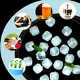 thumbnail image 4 of Reusable Plastic Ice Cubes 65 Pack White Refreezable Cubes for Drinks, Whiskey, Vodka or Coffee, Washable Fake Ice Chill Drinks Without Diluting & Melting, 4 of 7