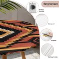 thumbnail image 3 of Aztec Southwest Round Tablecloth for 45-54 Inch Tables, Fitted Table Cover with Elastic Edge, Orange Black Boho Tribes Abstract Waterproof Outdoor Table Cloth Protector for Patio Garden Dinner Picnic, 3 of 9