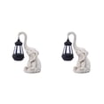 thumbnail image 4 of Transemion Decorative Garden Stones Solar Elephant Garden Decor For Outdoor Sculptures Beautiful Elephant Decor White 2Set, 4 of 6