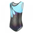 thumbnail image 2 of Girls Leotards Gymnastic Dance Onesies Ballet Tank Sleeveless Colorful Shiny Leotard, for 5-14 Years, 2 of 7