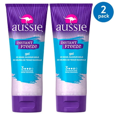 Aussie Instant Freeze Sculpting Hair Gel, 7 oz, Pack of