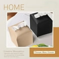 thumbnail image 3 of 1 Pack/ 2 Pack Tissue Box Cover, Square PU Leather Tissue Holder, Decorative Facial Tissue Cube Paper Organizer Dispenser for Bathroom, Night Stands, Desk, Car, 5X5X5 in, 3 of 6