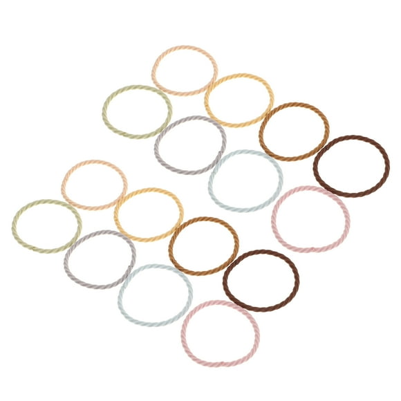 Raindrops Gentle Seamless Hair Ties in Assorted Colors with Convenient Storage for Daily Hairstyles