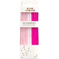 thumbnail image 1 of Party Partners 16-Count Deluxe Birthday Candles, 4.75" Tall, Pinks Gold Glitter, 1 of 1