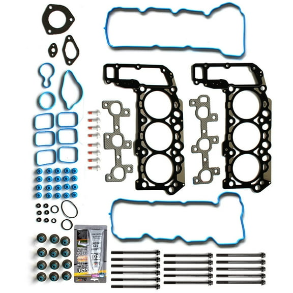 ECCPP Engine Replacement Head Gasket Set with Bolts for 05 06 07 08 09 10 11 12 for Jeep for dodge Dakota for Mitsubishi 3.7L Fits select: 2007-2012 JEEP LIBERTY SPORT