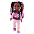 thumbnail image 3 of Bebé recién nacido de 14 pulgadas, ropa hermosa de Vinilo Suave, zapatos de colores aleatorios, adorable muñeca africana de juguete con peinado, 3 of 5