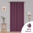 thumbnail image 2 of Deconovo Cortinas opacas anchas Deconovo para sala de estar - Cortinas rosas para puerta corrediza con ojales (80 ancho x 84 largo, rosa fucsia, juego de 1), 2 of 7
