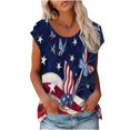 thumbnail image 2 of Previous Orders 4Th of July Tops for Women Plus Size Plus Size V Neck T Shirts Loose Fit Red White and Blue Tops for Toddler Girls Plus Size Patriotic Tops Graphic Tees Cotton Blouses Dressy Casual, 2 of 4