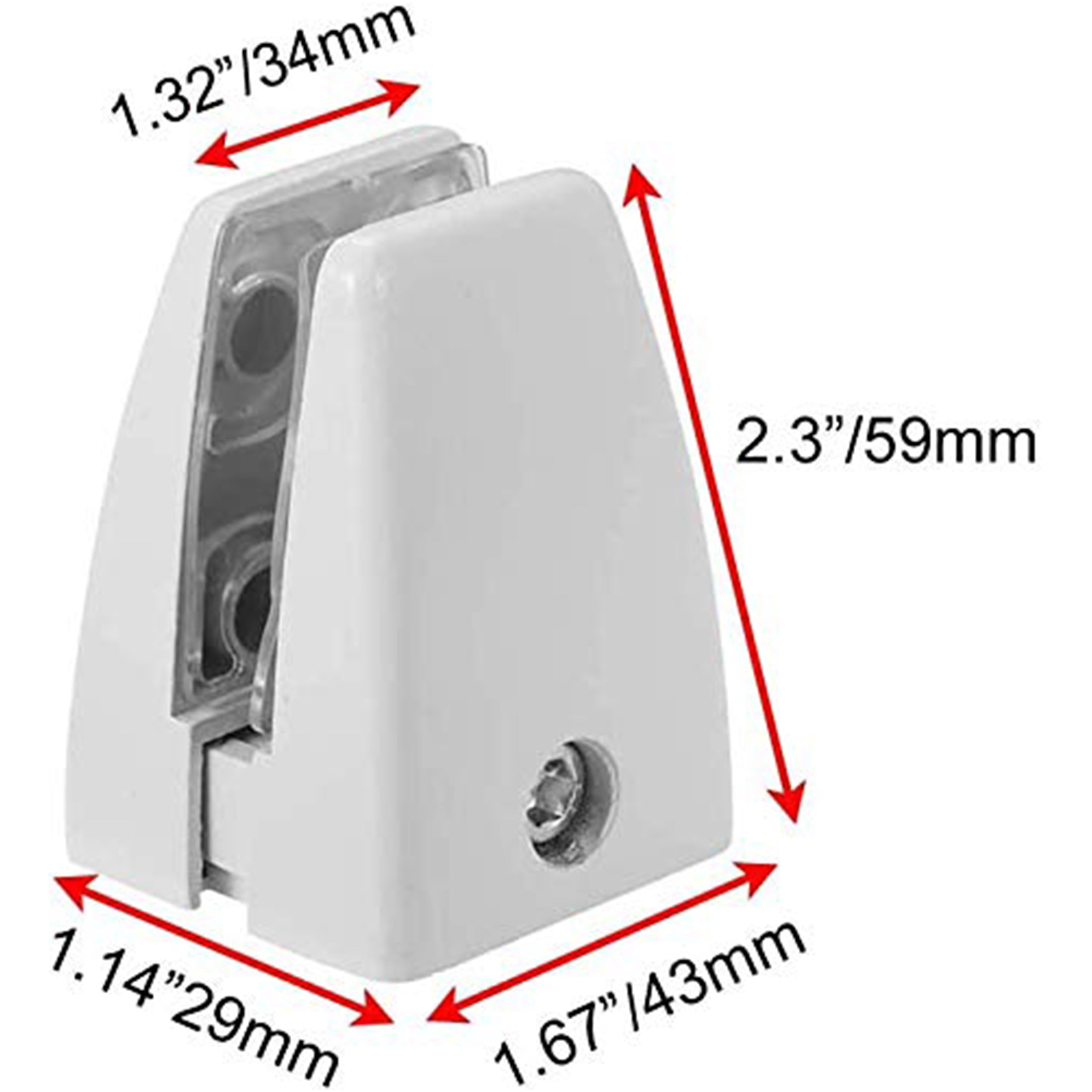 VANROUG 20 PCS Office Desk Partition Support Bracket,Desk Divider Clamp Brackets Shelf Clip Clamp Holder Screen Clip Holders,Desk Privacy Screen Clips Clamps Sneeze Guard Bracket Support 0-1/2" Panel