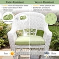 thumbnail image 5 of BPS 18" x 19" Outdoor Dining Chair Cushion, Water Resistant Patio Seat Cushion Pads with Ties, Set of 2 - Green, 5 of 9