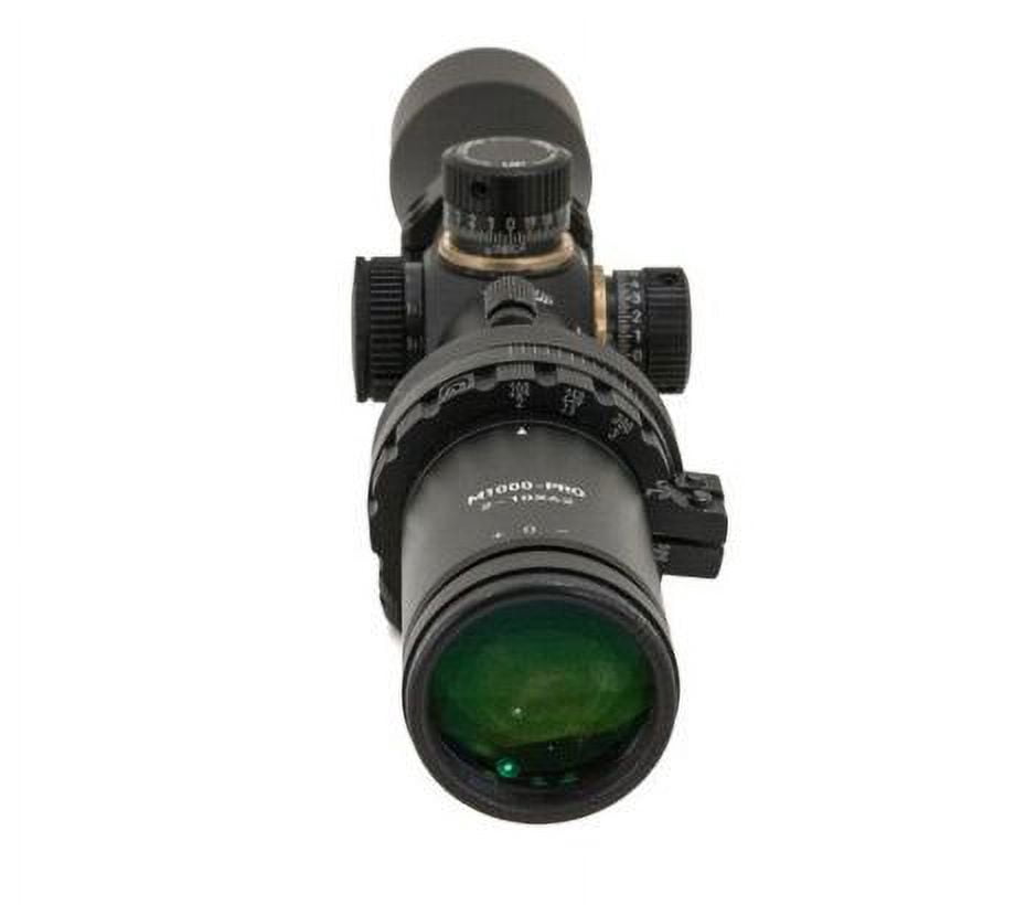Hi-Lux Optics Automatic Ranging Trajectory M1000-PRO 2-10x42mm LPVO Rifle Scope, 30mm Tube, HR1 MOA Reticle, Red Illumination, Matte Black