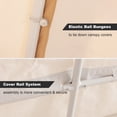 thumbnail image 5 of FOROUTIA 10x20x9ft Heavy-Duty Round Roof Carport, Khaki PE Fabric Portable Garage Shelter, All-Weather Storage Tent for Car/Truck/Boat/Lawn Equipment, Outdoor Canopy with Ratchet Tension System, 5 of 7