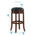 thumbnail image 2 of American Woodcrafters Stella 34-inch Backless Medium Walnut Wood Tall Bar Stool, 2 of 4