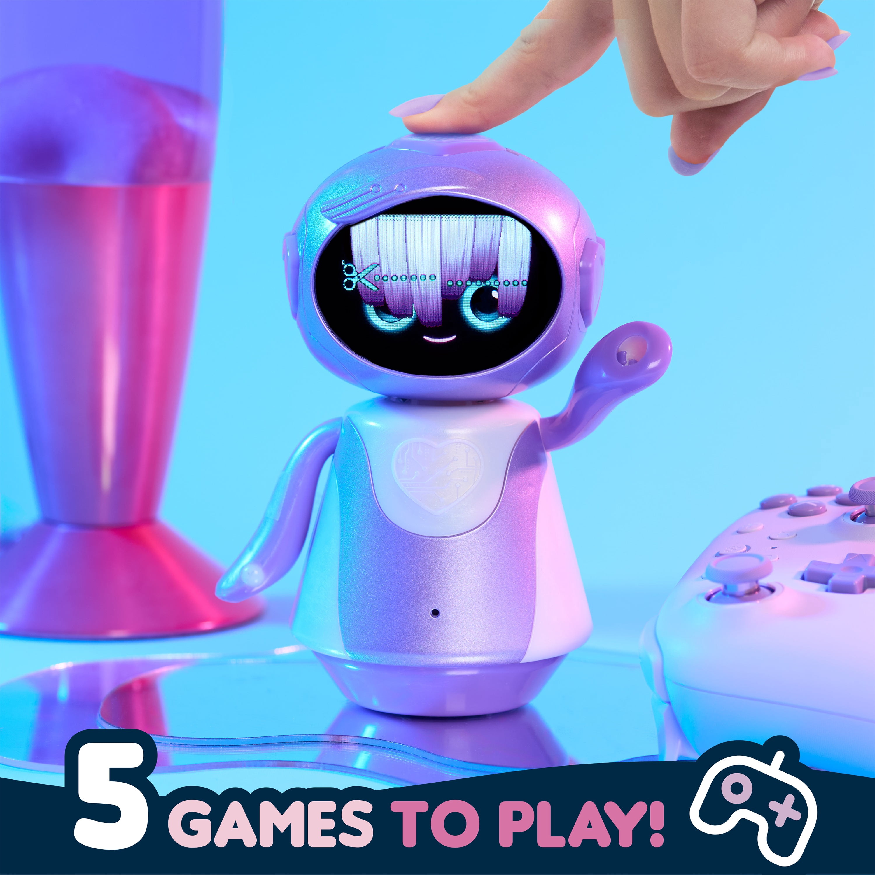 emotoBOT LEX-C Interactive Robot Kids’ Toy, Touch-and Sound-Responsive Robot with Motion, 100+ Ways to Play, No Wi-Fi, No AI, Rechargeable, Ages 6 up