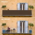 thumbnail image 4 of SUNNY GUARD Balcony Privacy Screen 2.6/3/3.3 ft x 10/16/20 ft Apartments Railing Screen Fence for Outdoor Patio Deck Backyard Porch, 3'x10'Brown, 4 of 6