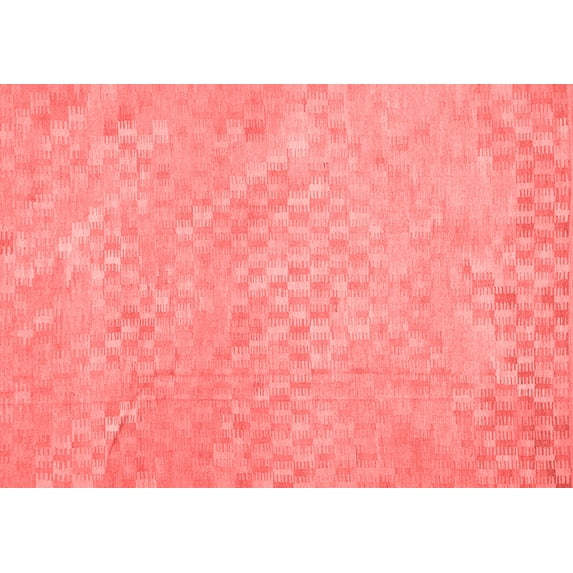 Ahgly Company Indoor Rectangle Abstract Red Contemporary Area Rugs, 2' x 4'