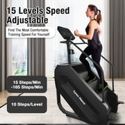 Stair Stepper, Commercial Grade Stepper Machine, Stepmill for Exercise at Home, Stair Master, Stair Climber for Cardio and Lower Body Workouts,15 Speed Levels, 660LBS Capacity, 15-165 Steps/Minute