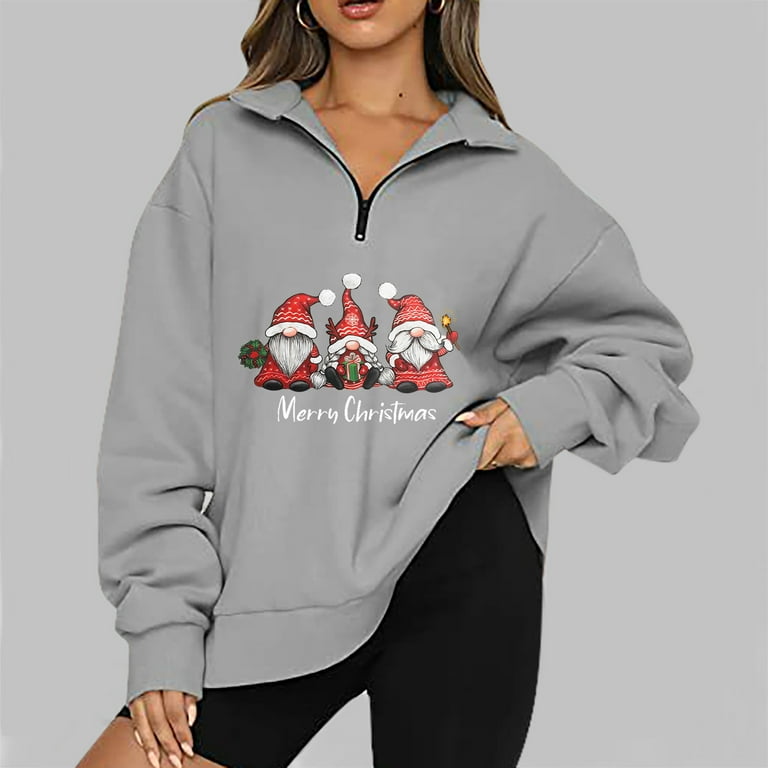 Santa top hoodie women's