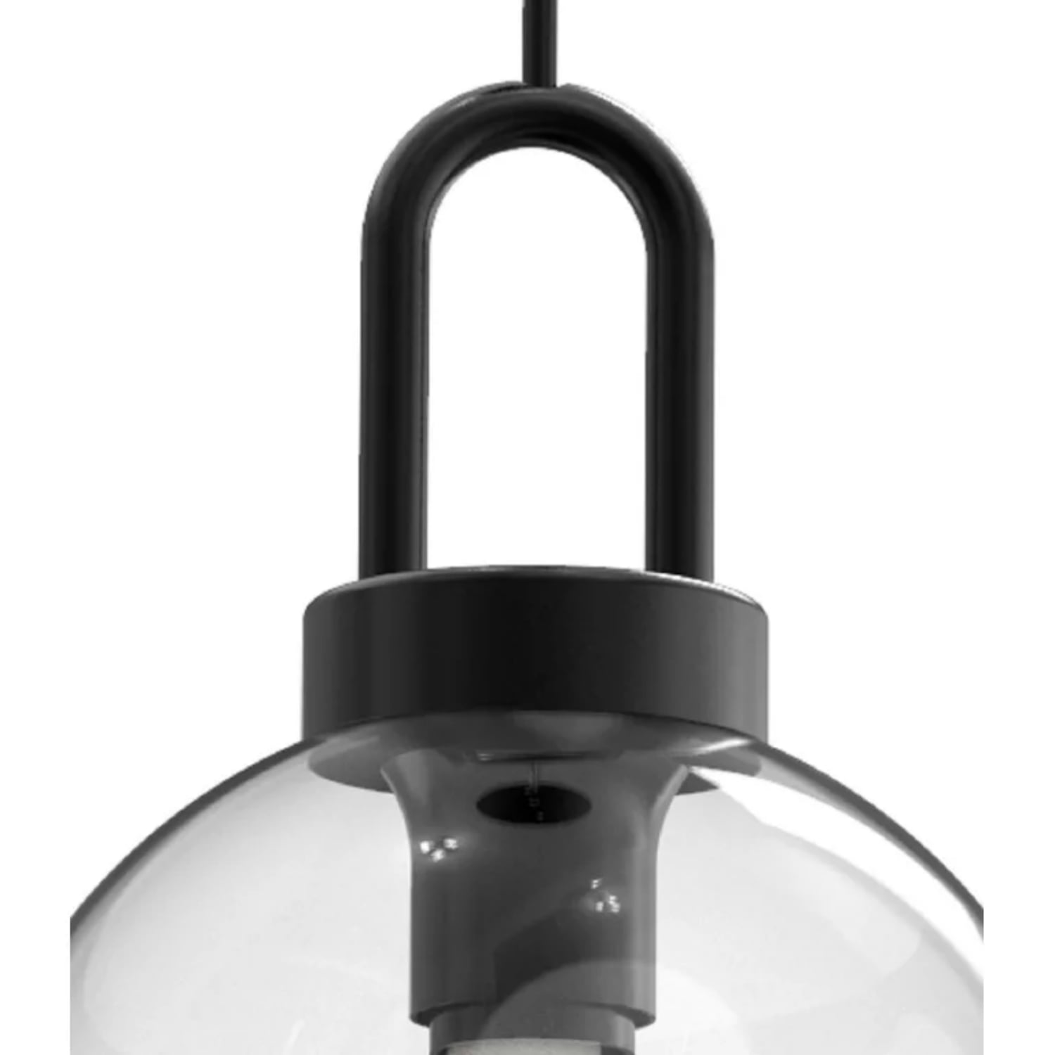 Better Homes & Gardens 59” Black Pendant Ceiling Light, Metal Base Glass Shade, LED Bulb Included CA
