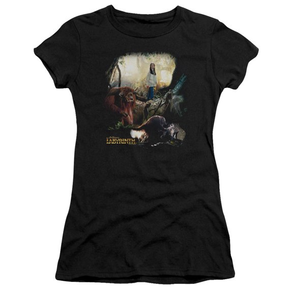 Labyrinth Sarah & Ludo S/S Junior Women's T-Shirt Sheer Black