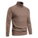 thumbnail image 3 of Suéter de cuello alto para hombre, suéter de cuello alto de color sólido, suéter informal de negocios para hombre, otoño e invierno, 3 of 6