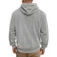 thumbnail image 7 of Fgnfyis Men's Fall and Winter Hooded Jacquard Padded Sports Casual Sweater Hoodies for Men Grey S, 7 of 7