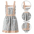 thumbnail image 3 of 2pcs Floral Princess Apron Female summer waterproof household Kitchen cooking canvas apron Catering, 3 of 5