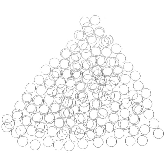 200 Pcs Open Key Keychain Corkcircle Iron Chains for Crafts Round Bulk Accessories