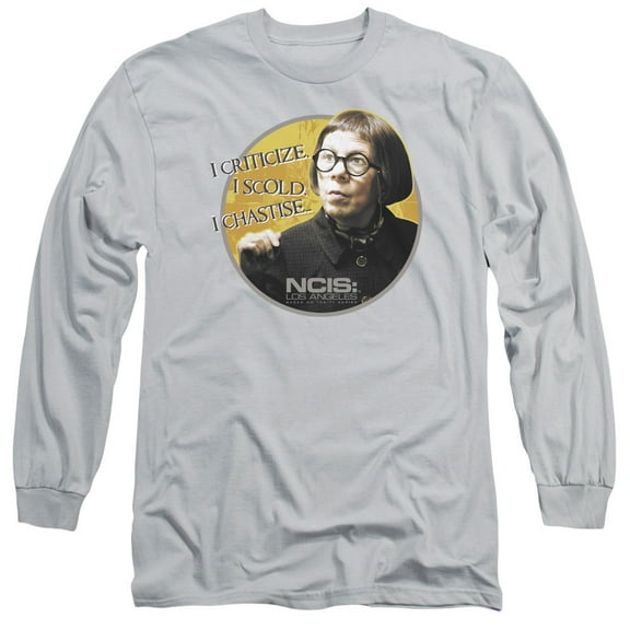 Ncis:La Hetty Long Sleeve Adult 18/1 T-Shirt Silver