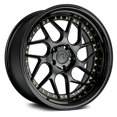 thumbnail image 2 of Aodhan DS-01 Custom Wheel - 18x8.5, 35 Offset, 5x114.3 Bolt Pattern, 73.1mm Hub - Gloss Black with Gold Rivets Rim, 2 of 4