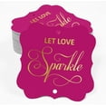 thumbnail image 2 of Inkdotpot Pack Of 100 Let Love Sparkle Wedding Paper Tags DIY Craft Bracket Shape Real Gold Foil Hang Tags, 2 of 6