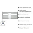 thumbnail image 2 of HEATGENE Towel Warmer 10 Bar Towel Dryer Wall-Mounted Plug-in Bath Towel Heater - Brushed, 2 of 8