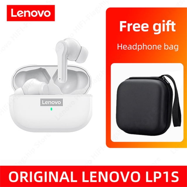 Lenovo LP1S T-WS auriculares inalámbricos Bluetooth 5,0 auriculares deportivos auriculares impermeables con reducción de ruido y micrófono