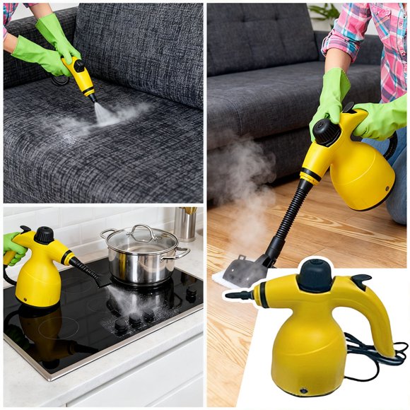 High Temperature Steam Mop and Handheld Cleaner for Kitchen Hood Deep Cleaning with Brush Tool