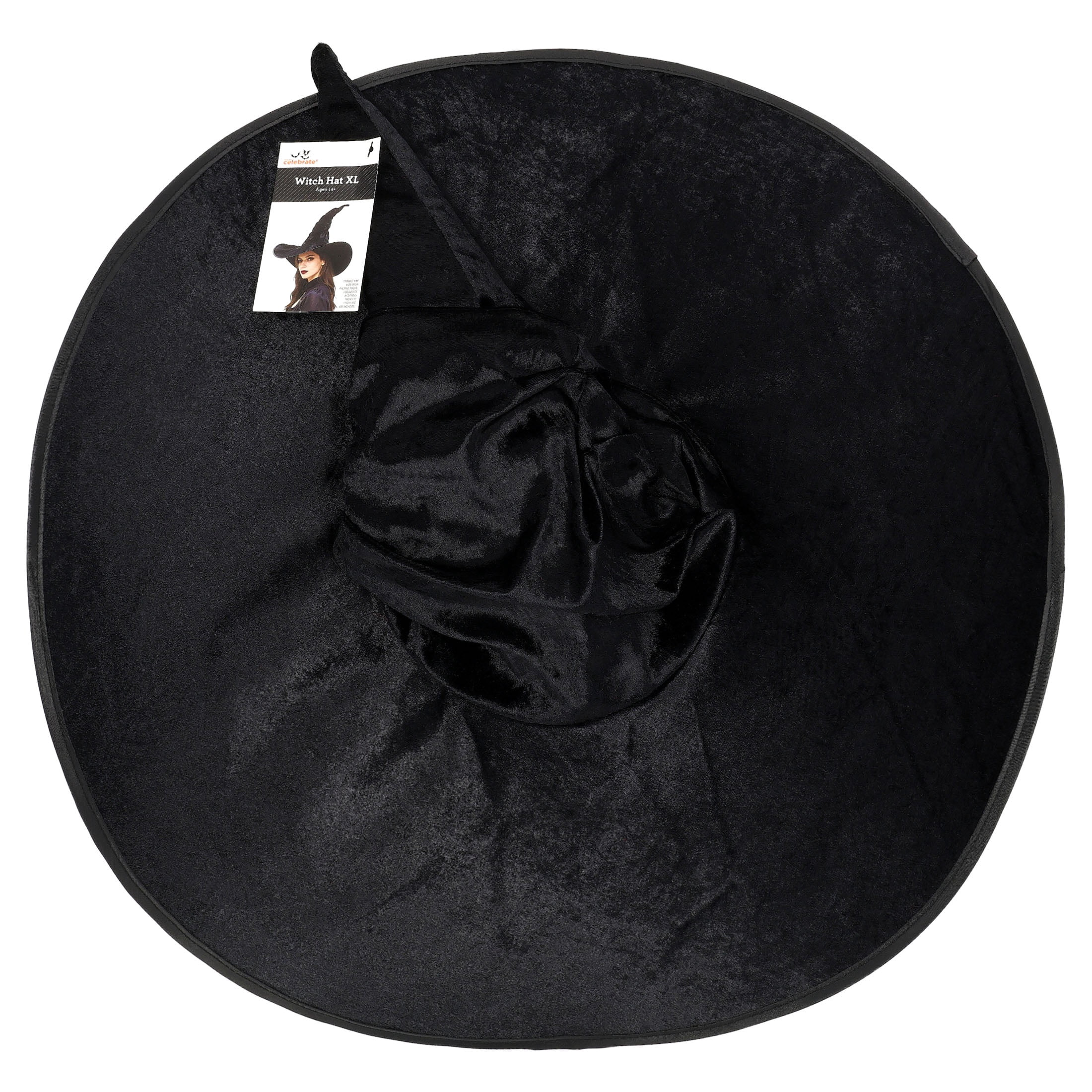 Extra Large Witch Hat Costume Accessory for Adults, Black, Halloween by Way To Celebrate