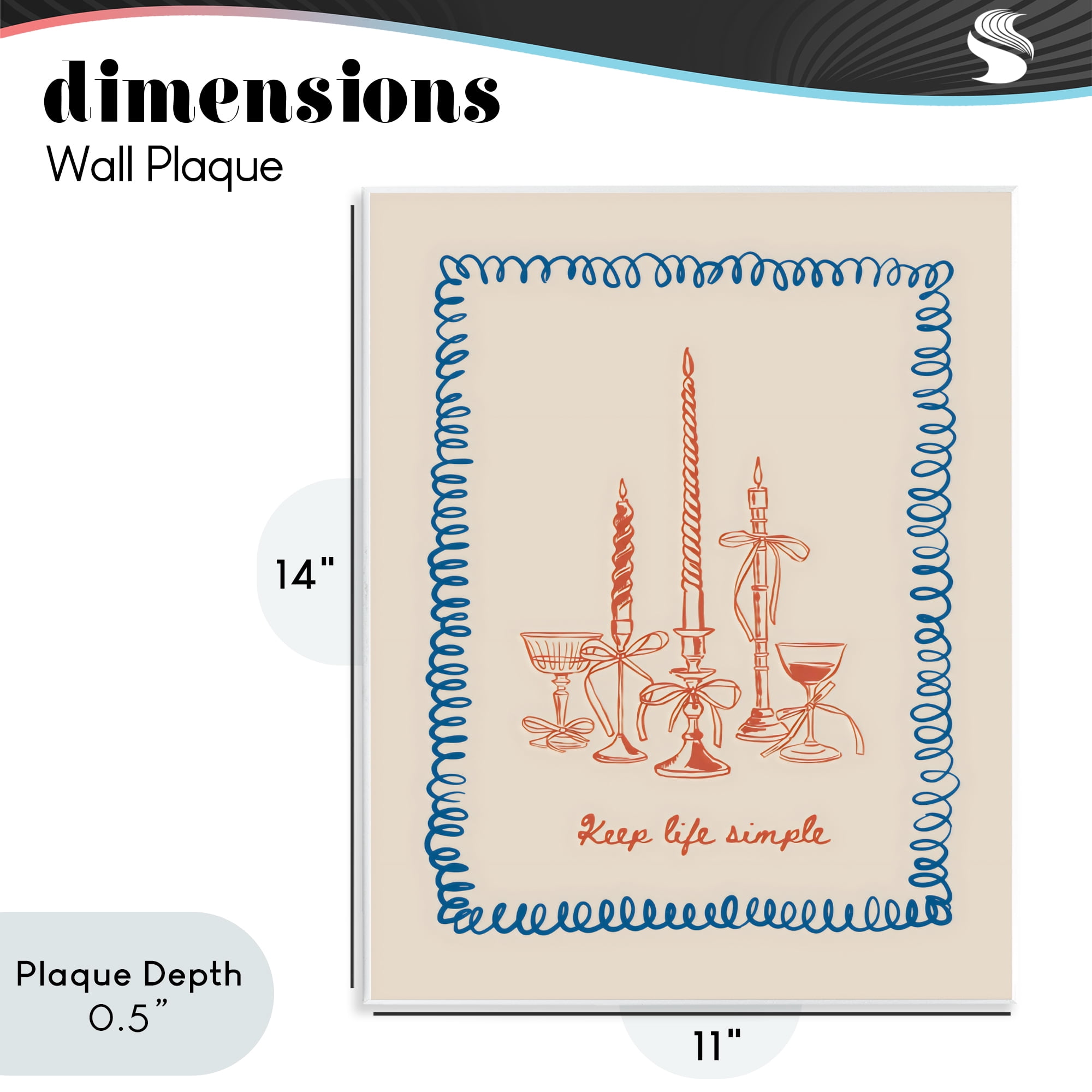 Stupell Industries Keep Life Simple Candles Wall Plaque Art, design by The Prints Vibe