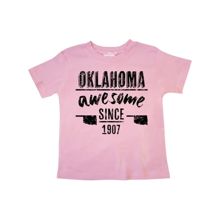 

Inktastic Oklahoma Awesome Since 1907 Gift Toddler Boy or Toddler Girl T-Shirt