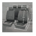 thumbnail image 2 of Funda De Asiento Cuero Coche Universal color gris, 2 of 4