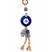 Handmade Turkish Blue Evil Eye with Lucky Elephant  Wall Car Decor Amulet Hanging Decor Gift