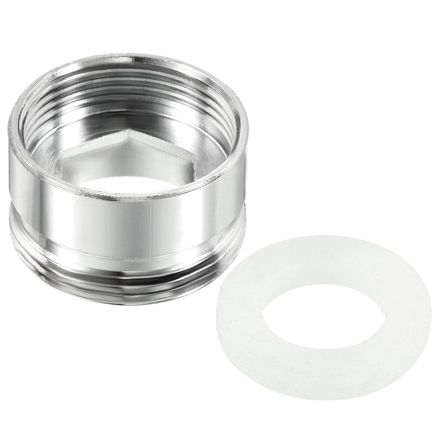 Adaptador de grifo de rosca macho a hembra de Uxcell, conector recto niquelado para filtro de agua de manguera de jardín plateado M20*1.0 2