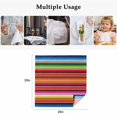 thumbnail image 5 of Mexican Style Cloth Napkins, Colorful Mexico Stripes Red Blue Washable and Reusable Dinner Napkins Set of 8, Table Napkin for Kitchen Party Birthday Wedding Hotel Housewarming 20"x20", 5 of 9
