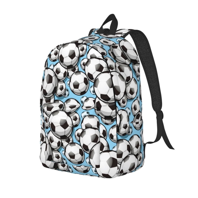Saiise Sac à Dos pour Ordinateur Portable avec Impression de Ballon de Soccer - Bretelles Réglables, Résistant à l'Eau, Grande Capacité, Design Élégant, Unisexe pour École, Bureau, Voyage-Petit