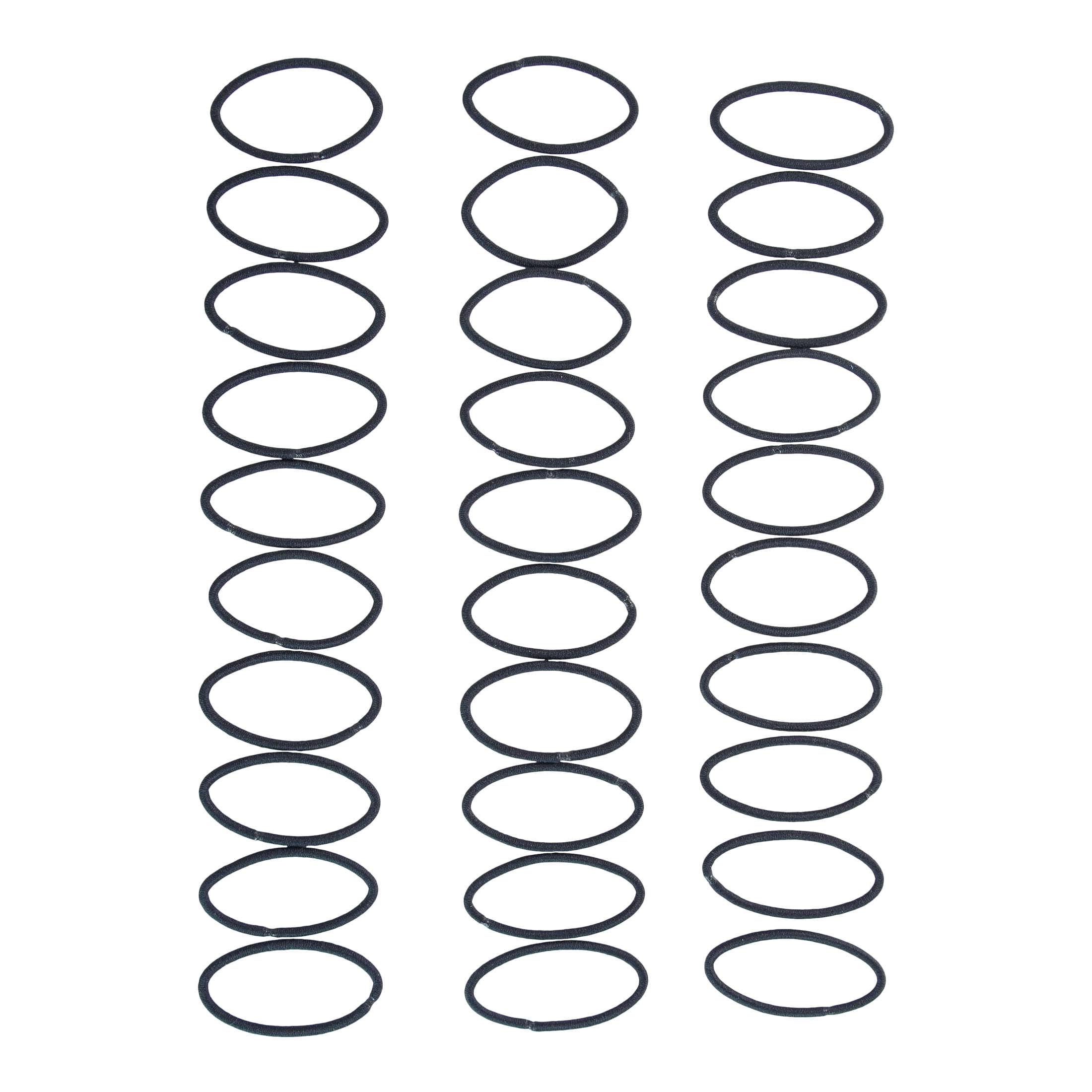 (6 pack) Scunci No-Damage Elastic Stretch Nylon Hairbands in Black, 30ct