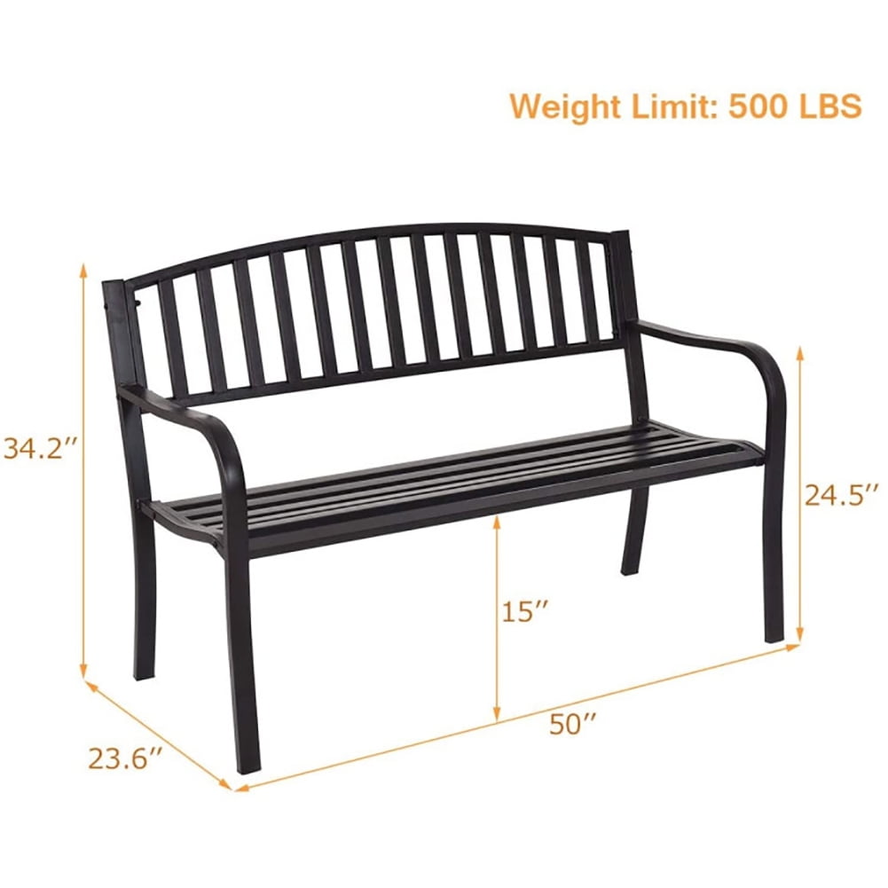 Aimee Lii 50 Inch Patio Garden Bench Loveseats for Outdoor, Outdoor Patio Furniture